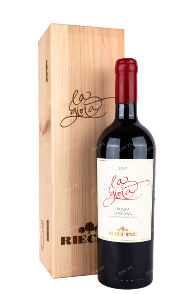 Вино La Gioia Riecine wooden box 2017 0.75 л