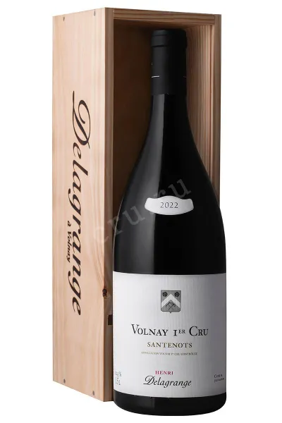 Вино Henri Delagrange Volnay 1er cru les Santenots in wooden box 2022 1.5 л