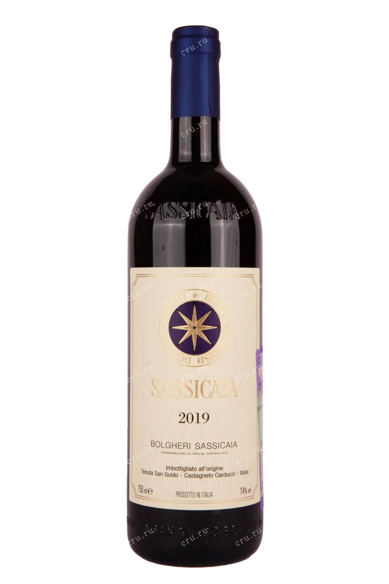 Фото — Вино Sassicaia Bolgheri 2019 0.75 л