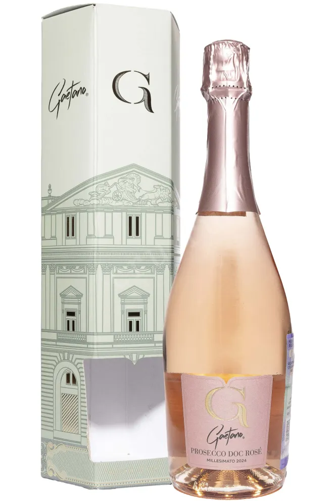 Игристое вино Gaetano Prosecco Rose Millesimato DOC in gift box 2024 0.75 л