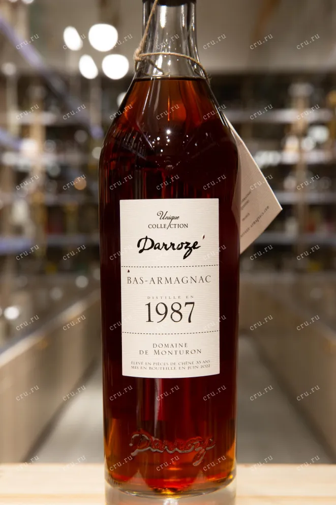 Этикетка Darroze Unique Collection 1987 0.7 л