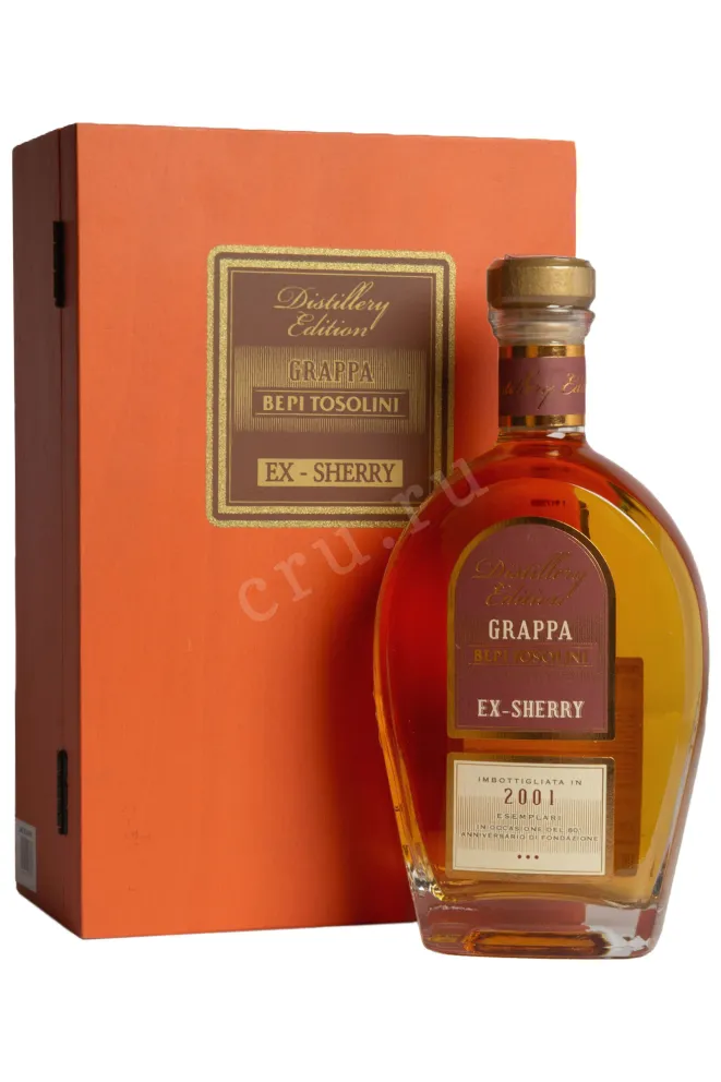 Граппа Bepi Tosolini Ex-Sherry Barrique  in wooden box  0.7 л