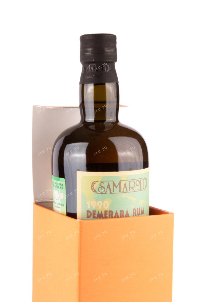Бутылка рома Самароли Демерара 1990 0.7 в подарочной коробке