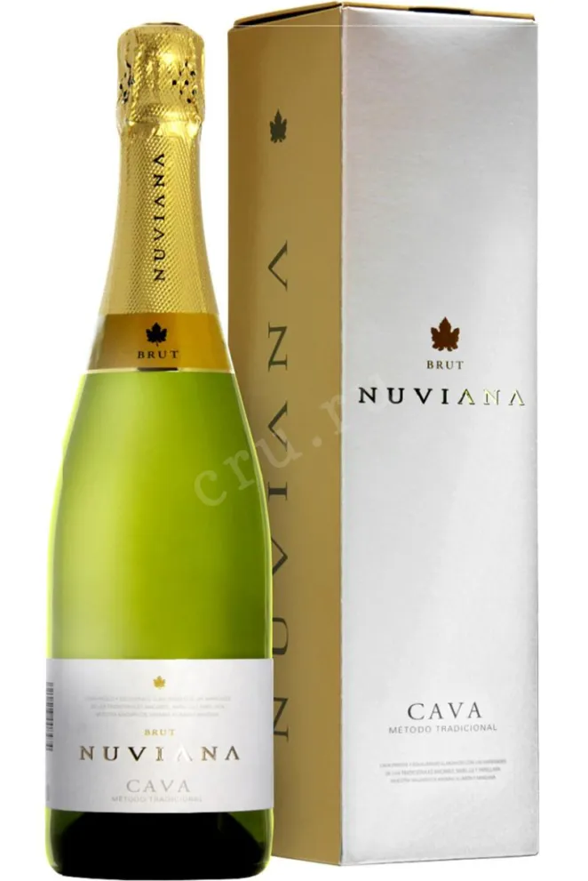 Игристое вино Nuviana Brut Cava in gift box 2022 0.75 л