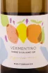 Этикетка Settesoli Mediterranico Vermentino Terre Siliciane 2021 0.75 л