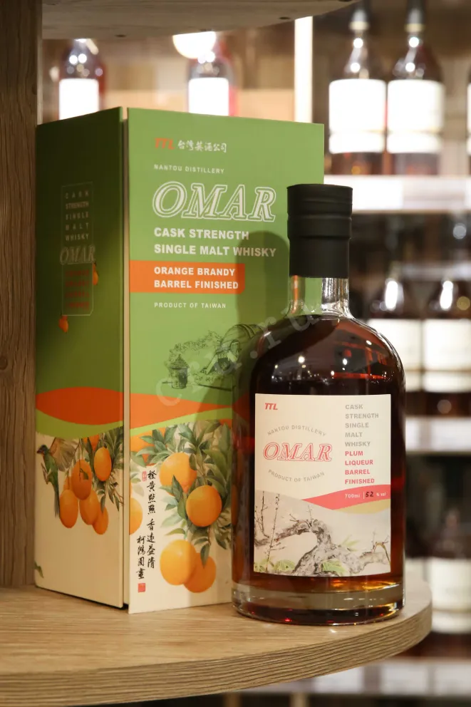 В магазине Крю Профи Omar Cask Strength Single Malt Orange Brandy Barrel Finished in gift box 0.7 л