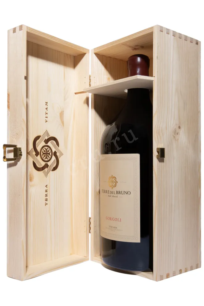 В деревянной коробке Terre del Bruno Gorgoli wooden box 2021 3 л