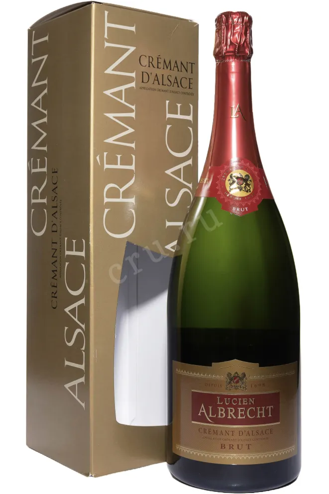 Игристое вино Lucien Albrecht Brut Cremant d'Alsace with gift box  1.5 л