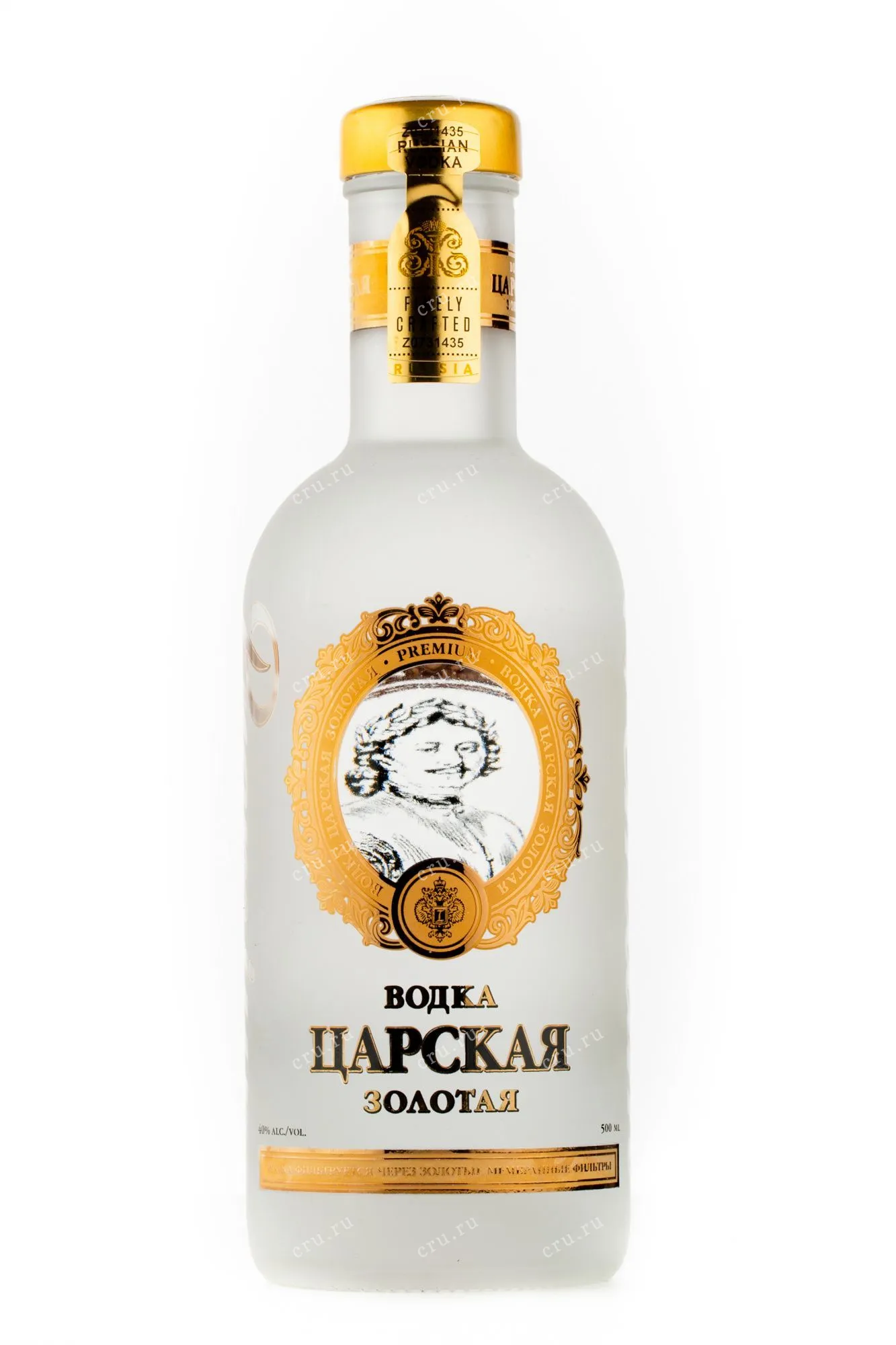 Фото — Водка Царская Золотая  0.5 л