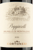 Этикетка вина Кортонези Брунелло ди Монтальчино Поджарелли 0,75