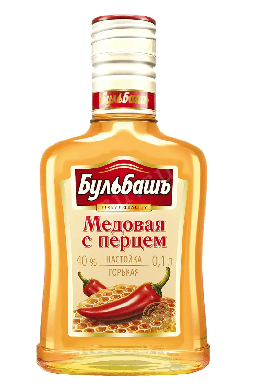 Фото — Настойка Бульбашъ Горькая Медовая с Перцем  0.1 л