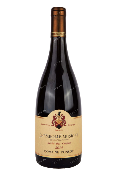 Вино Domaine Ponsot Chambolle-Musigny Cuvee des Cigales 2014 0.75 л