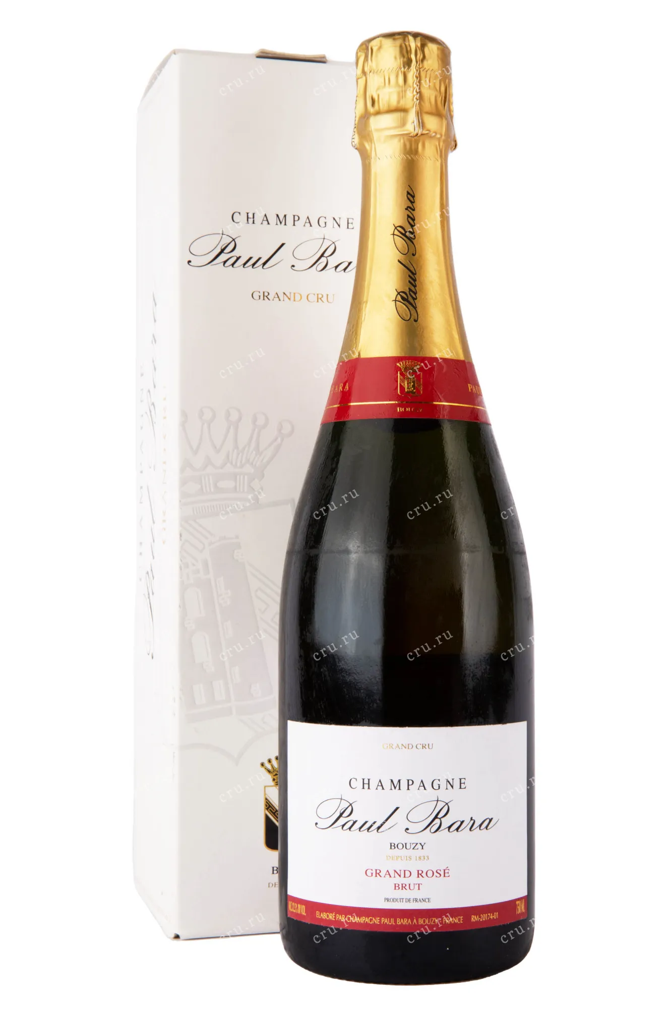 Фото — Шампанское Paul Bara Brut Grand Rose Bouzy Grand Cru with gift box 2019 0.75 л