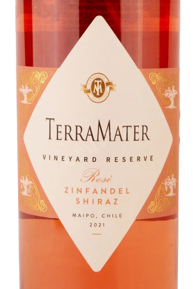 Этикетка TerraMater Zinfandel Shiraz Rose 2021 0.75 л