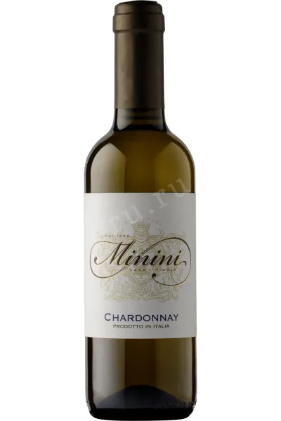 Вино Minini, Chardonnay 2018 0.375 л
