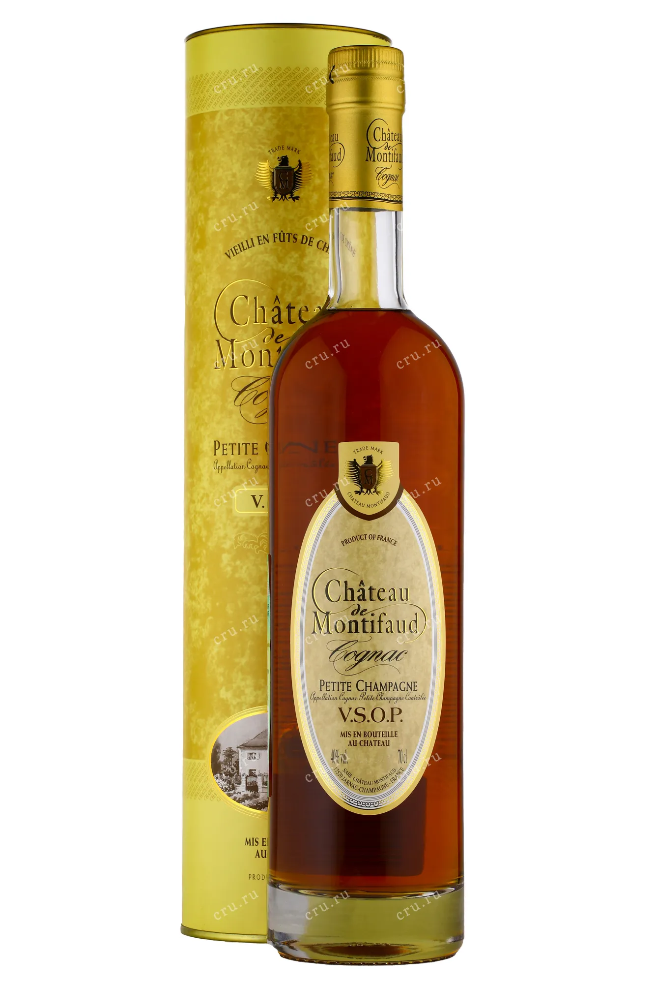 Фото — Коньяк Chateau de Montifaud Petite Champagne VSOP in tube  0.7 л