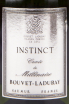 Этикетка игристого вина Bouvet Instinct Cuvee de Millenaire Saumur Brut 0.75 л