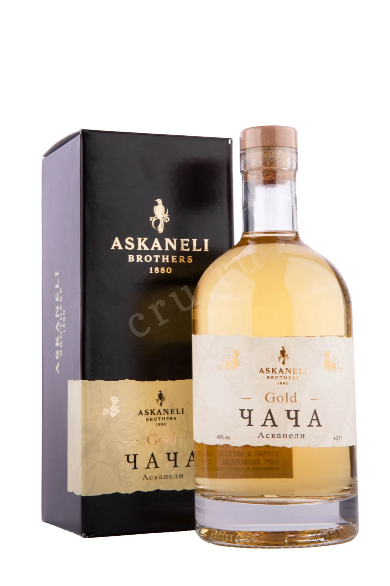 Фото — Чача Askaneli Gold gift box  0.7 л