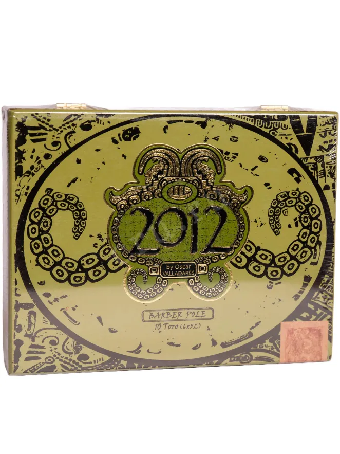 Коробка сигар 2012 by Oscar Valladares Barber Pole Toro Box Pressed *10
