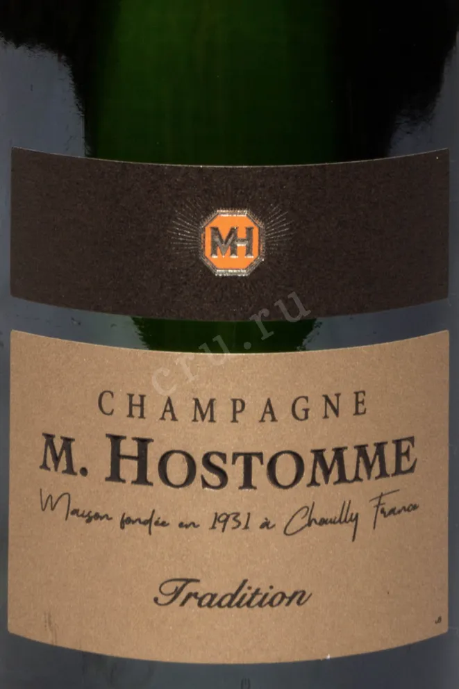 Этикетка M. Hostomme Cuvee Tradition AOC 2019 0.375 л
