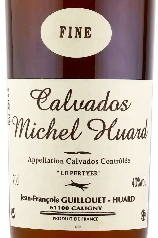 Этикетка кальвадоса Мишель Уард Файн 0.7