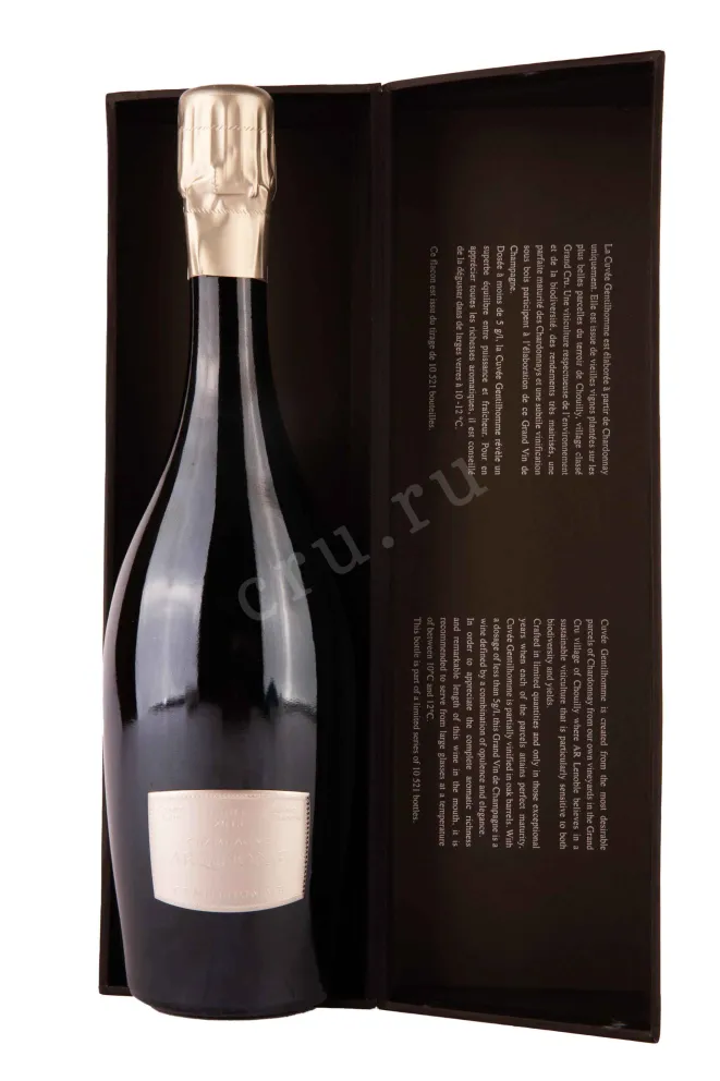 В подарочной коробке AR Lenoble Gentilhomme Grand Cru Blanc de Blancs gift box 2013 0.75 л