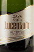 Этикетка Cava Lucentum Brut Natur DO 2020 0.75 л
