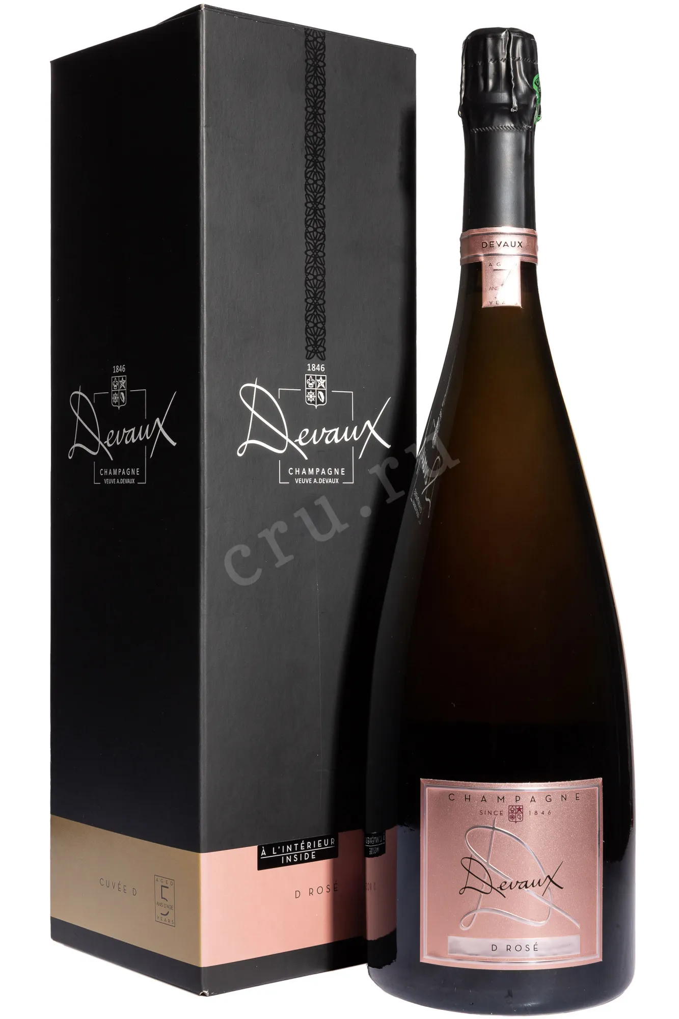 Фото — Шампанское Devaux D Rose aged 7 years in gift box 2015 1.5 л