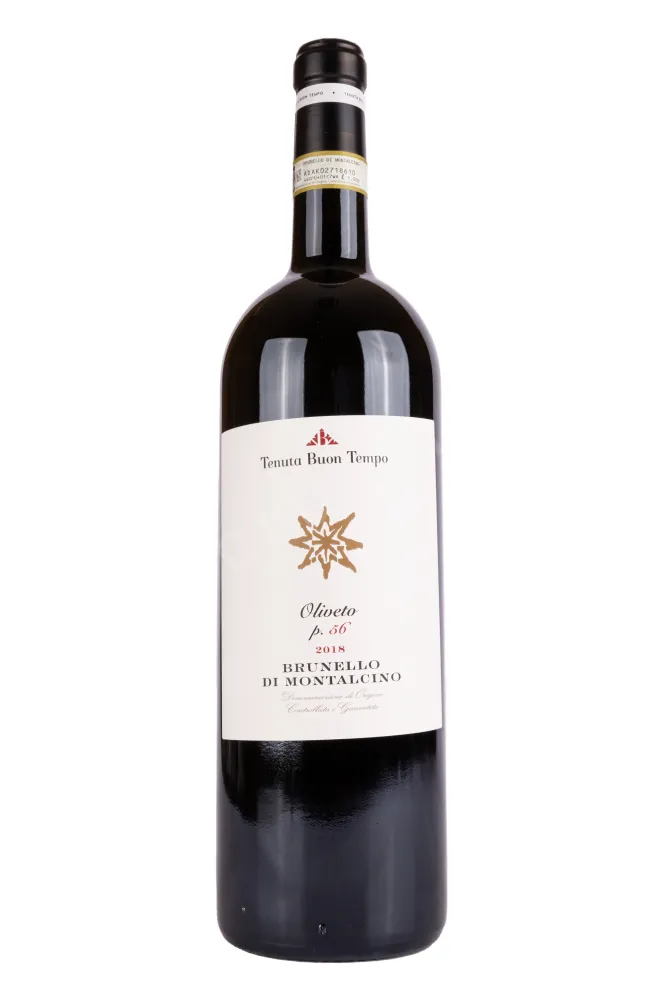 Бутылка Tenuta Buon Tempo Brunello di Montalcino p.56 wooden box 2018 1.5 л