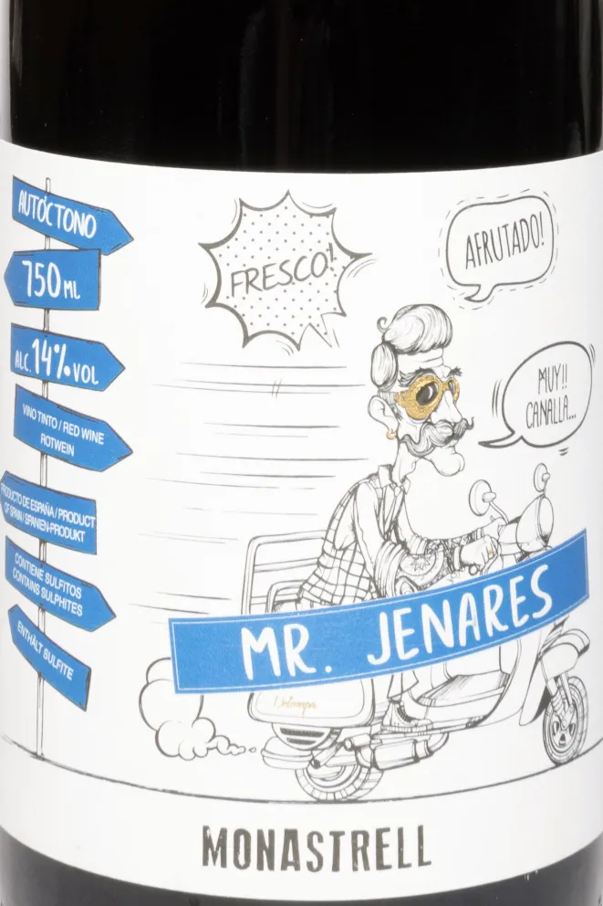 Этикетка Mr. Jenares Monastrell 2022 0.75 л