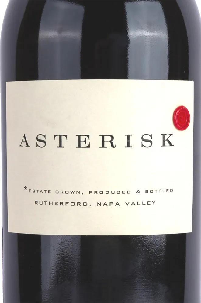 Этикетка Asterisk Rutherford Napa Valley 2017 0.75 л