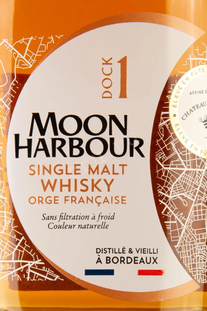 Этикетка Moon Harbour Doc 1 Single Malt Chateau Pieussec 0.7 л