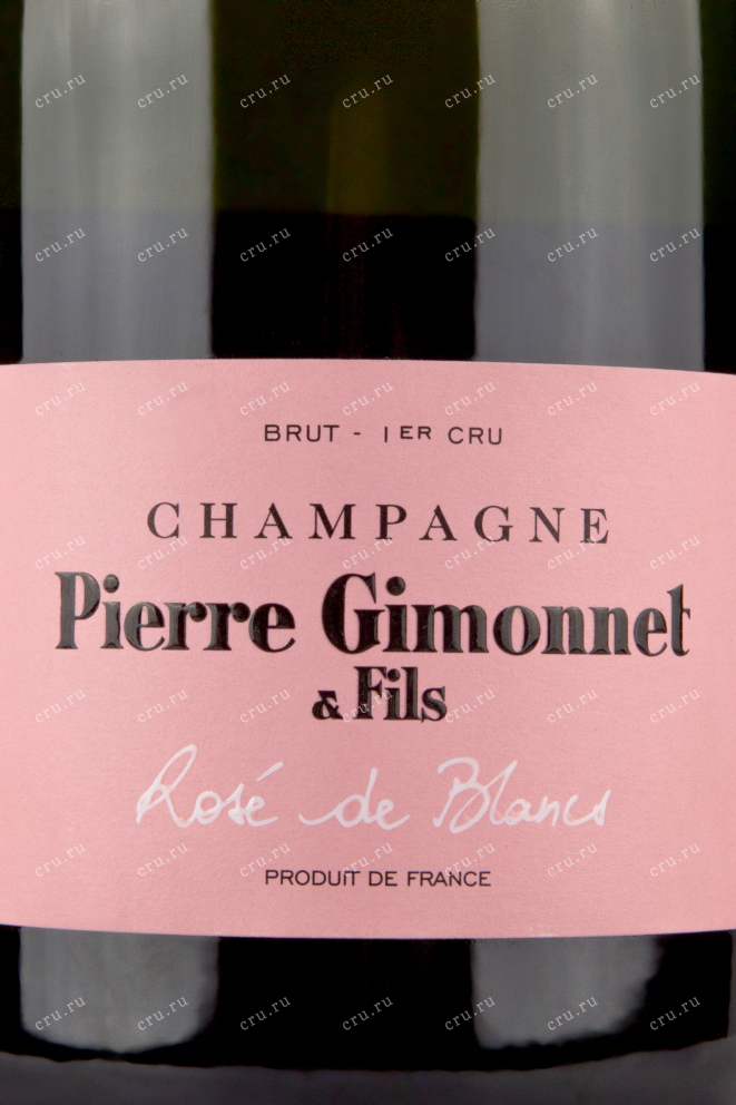 Этикетка игристого вина Pierre Gimonnet & Fils Rose de Blancs Brut 1er Cru 2018 0.75 л