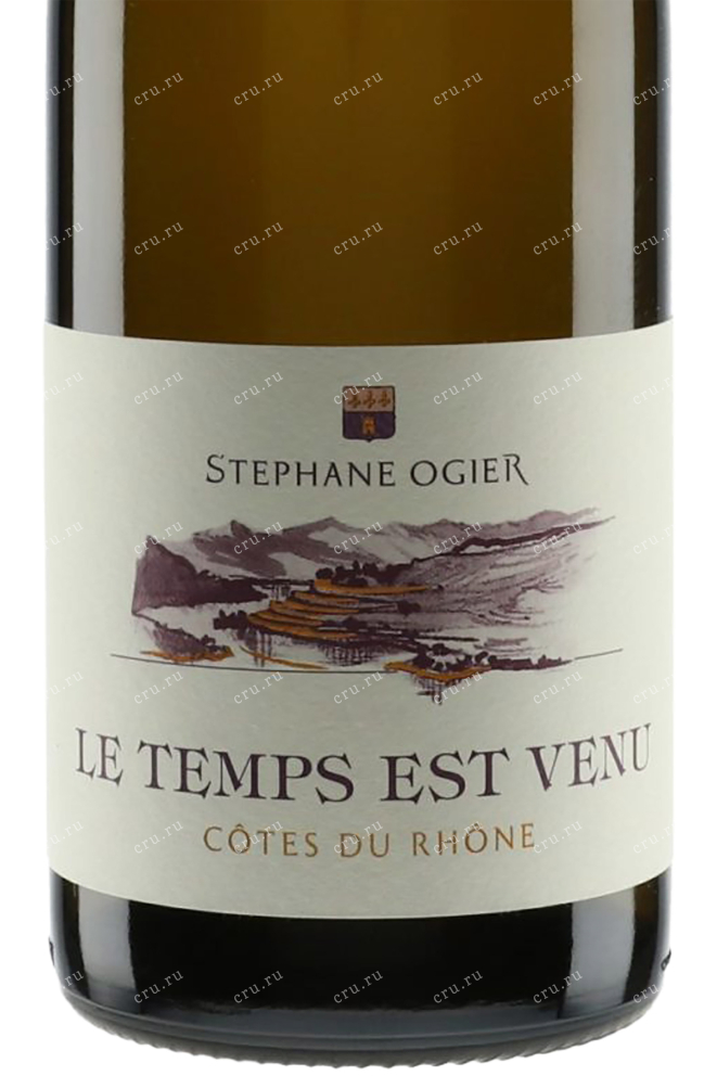 Этикетка Domaine Michel et Stephane Ogier Le Temps est Venu Cotes du Rhone AOC 2014 1.5 л