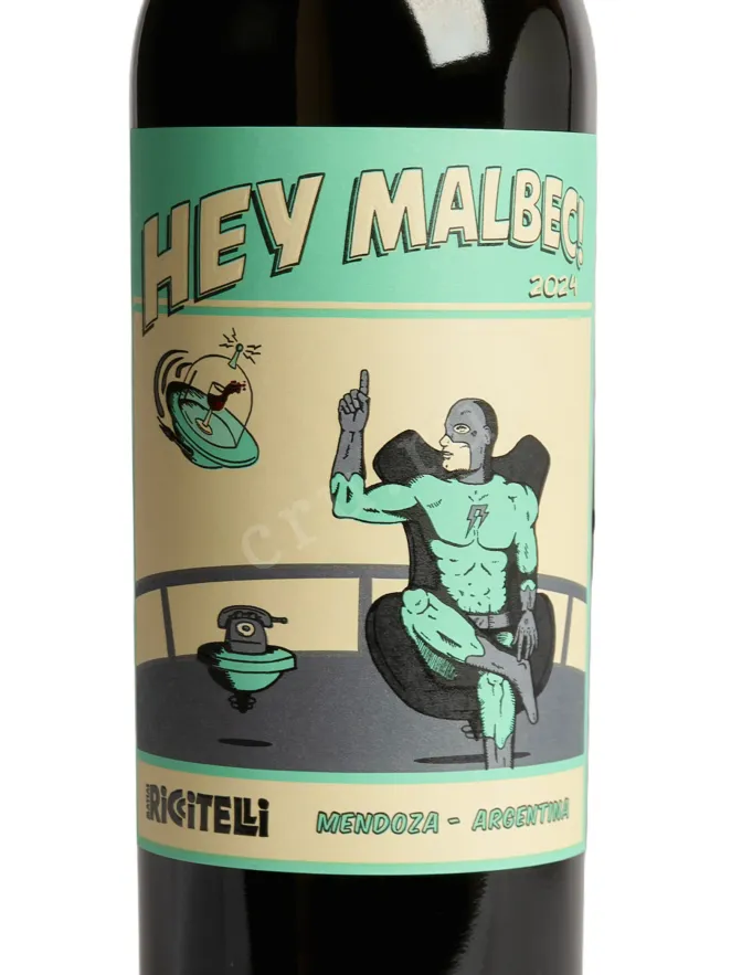 Этикетка Matías Riccitelli Hey Malbec 2024 0.75 л