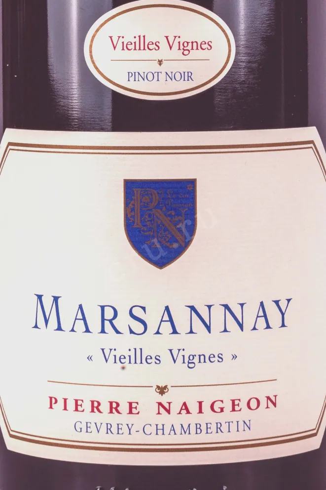 Этикетка Pierre Naigeon Marsannay Vieilles Vignes 2014 0.75 л
