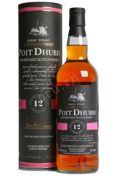 Виски Poit Dhubh 12 years in tube  0.7 л