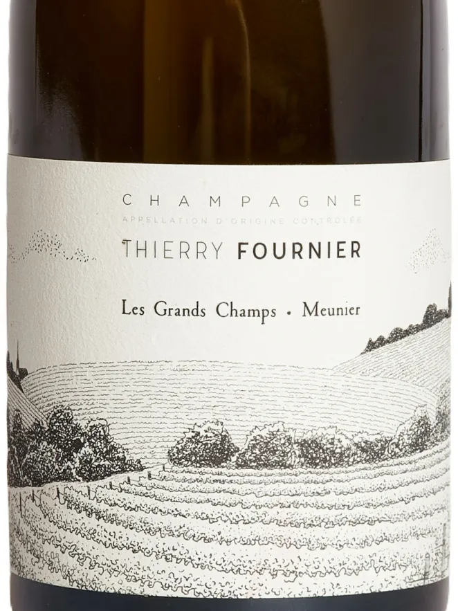 Этикетка Thierry Fournier Les Grands Champs Meunier Extra Brut  2020 0.75 л