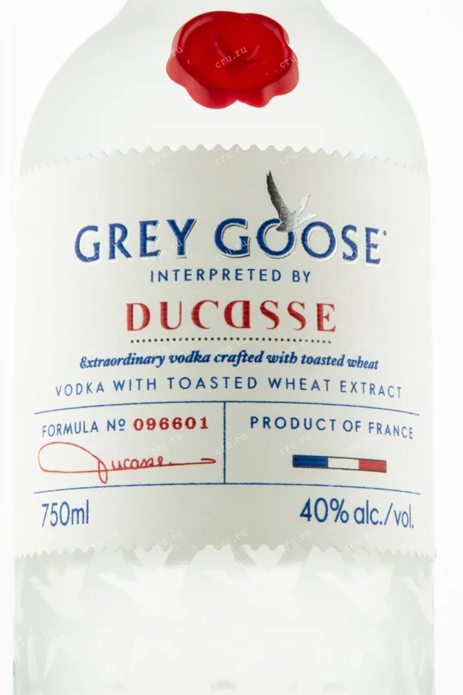 Этикетка водки Grey Goose Ducase 0.7