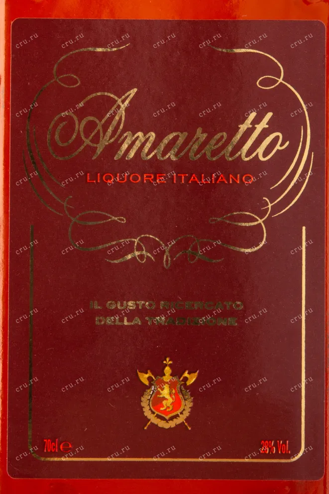 Этикетка ликёра Amaretto 0,7