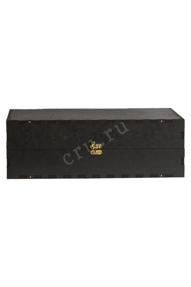 Gift Black Wooden Box For Two Bordeaux Bottles