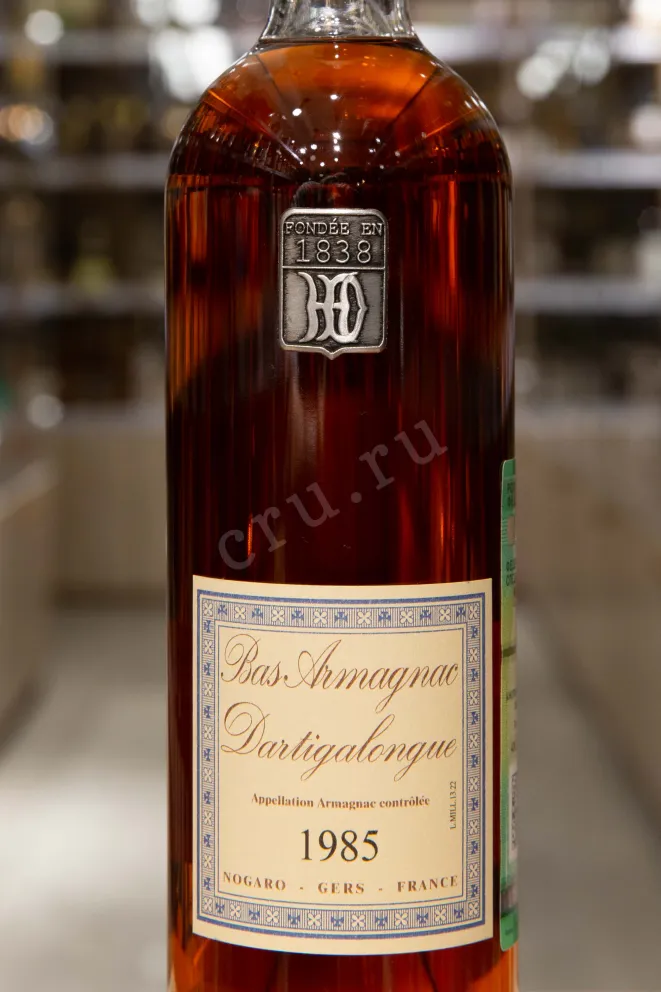 Этикетка Dartigalongue 1985 0.5 л