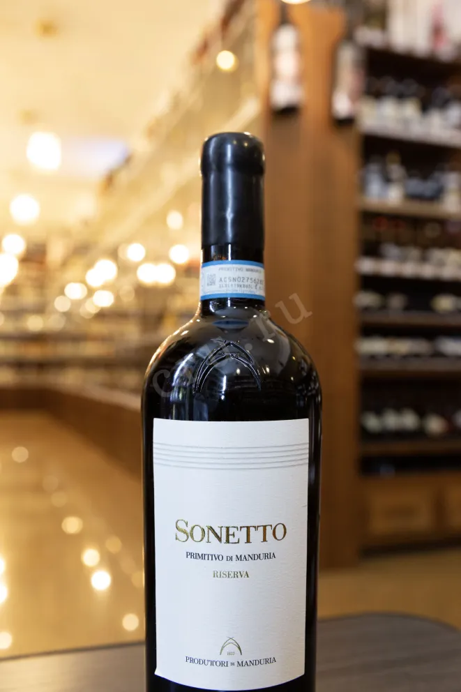 В магазине Крю Профи Produttori di Manduria Sonetto Riserva Primitivo di Manduria DOP gift box 2019 0.75 л