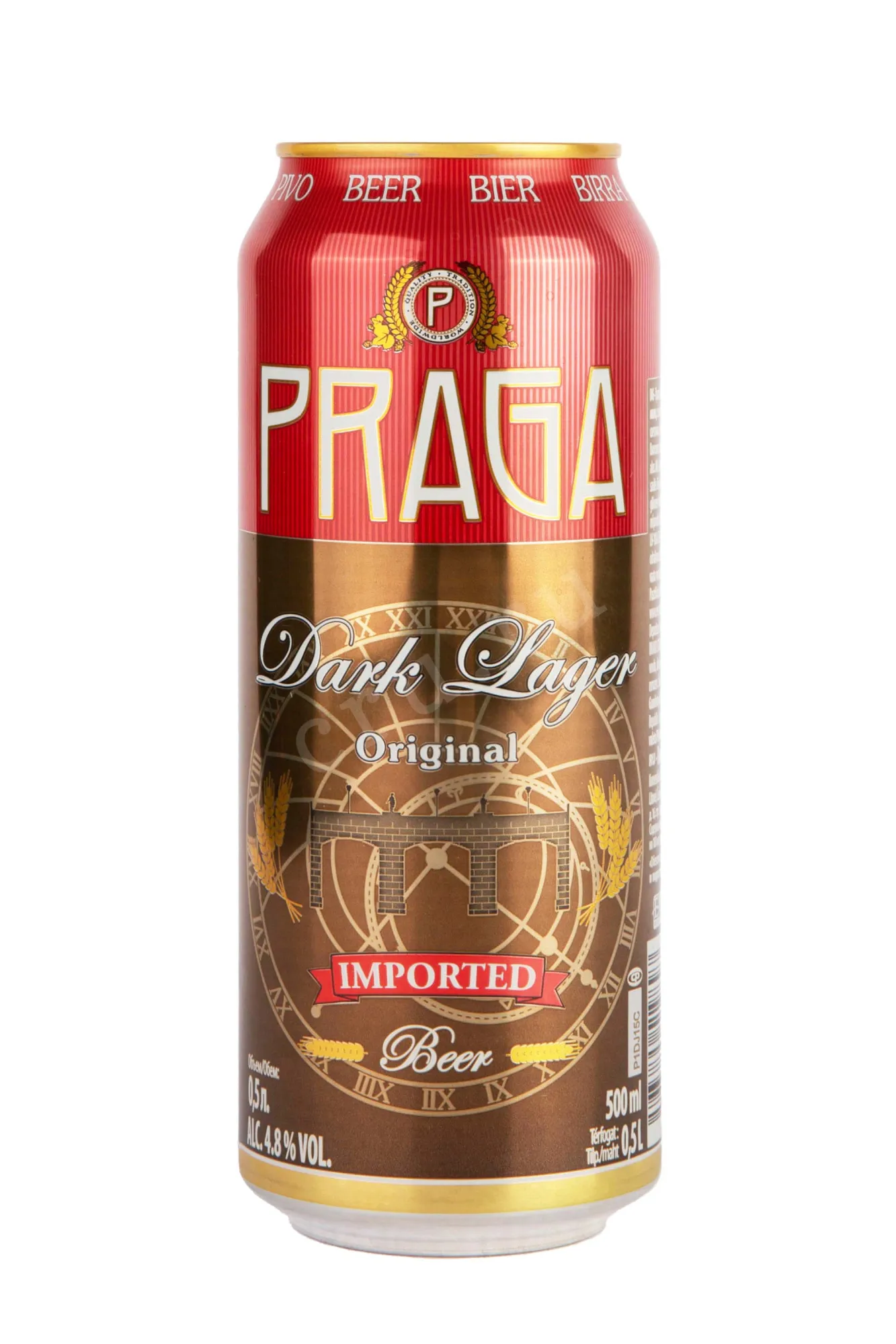 Фото — Пиво Praga Dark Lager in a can  0.5 л