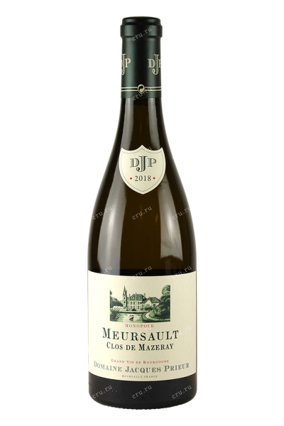 Вино Domaine Jacques Prieur Meursault Clos de Mazeray 2016 0.75 л