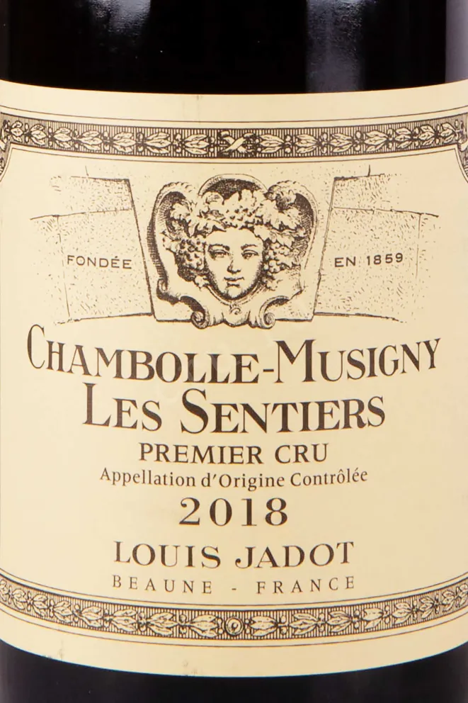 Этикетка Louis Jadot Chambolle Musigny Premier Cru Les Sentiers 2014 0.75 л