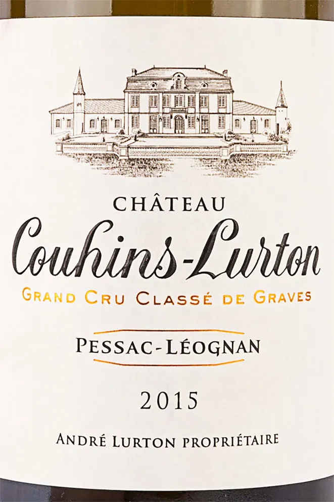 Этикетка Chateau Couhins-Lurton 2015 0.75 л