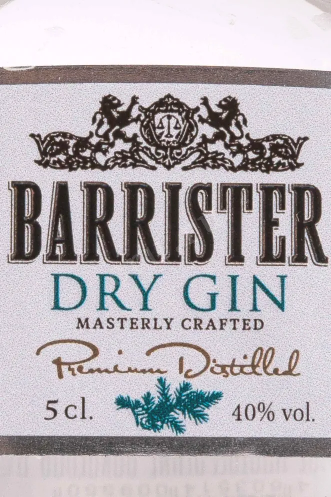 Этикетка Barrister Dry Gin 0.05 л