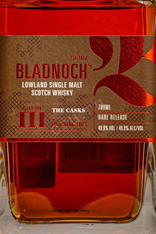 Этикетка Bladnoch The Spirit Casks 3 The Dragon Series in gift box 0.7 л