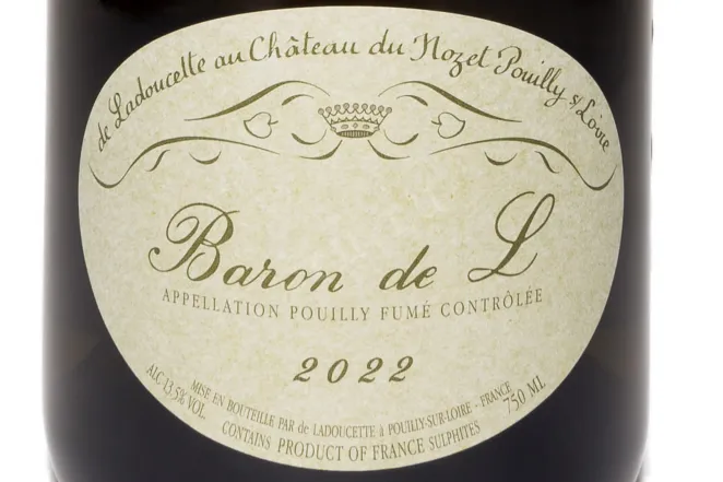 Этикетка Baron de L Pouilly-Fume De Ladoucette 2022 0.75 л